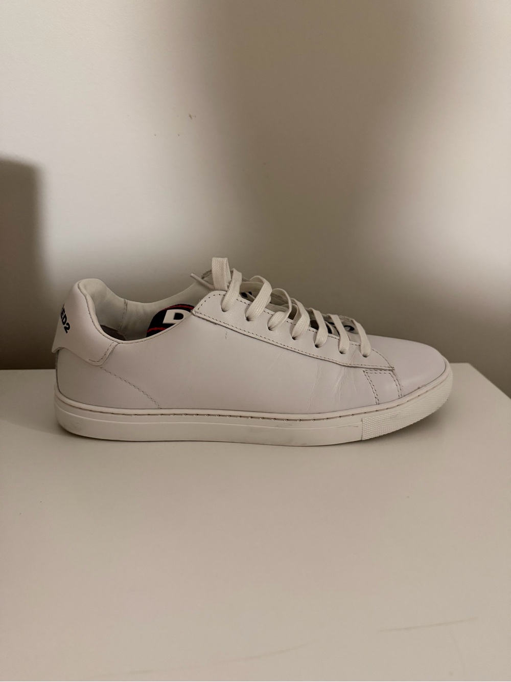 DSQUARED2 Men's White Leather Sneakers